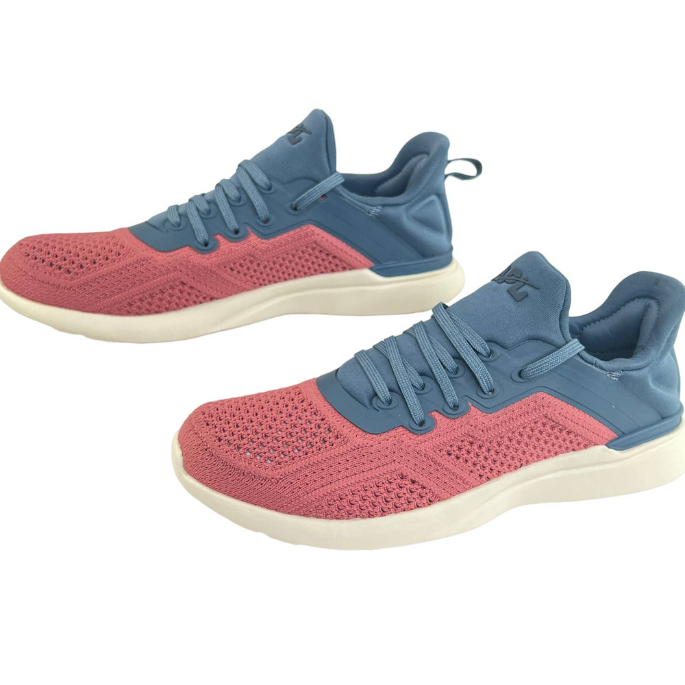 APL Techloom Racer Womens Sneakers Blue Pink‎ Size 7.5 Comfort Mesh Low Tops